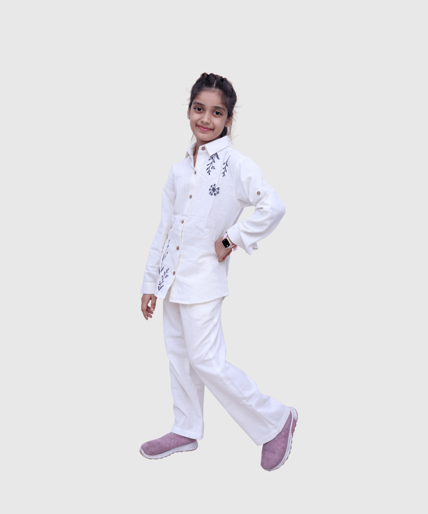 White Cross Floral Co-ord Set - Image 2