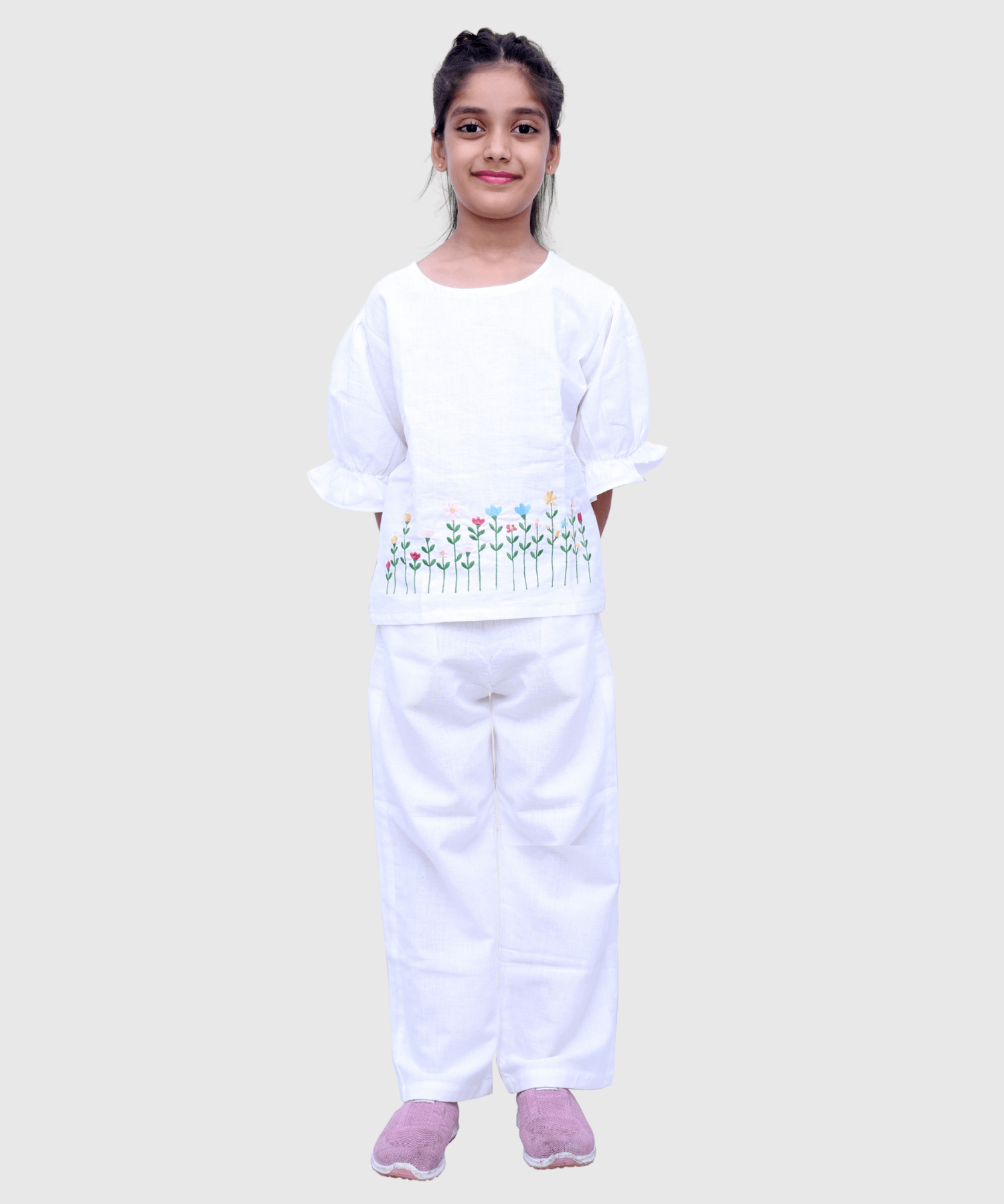 White Multi Floral Co-ord Set - Image 2