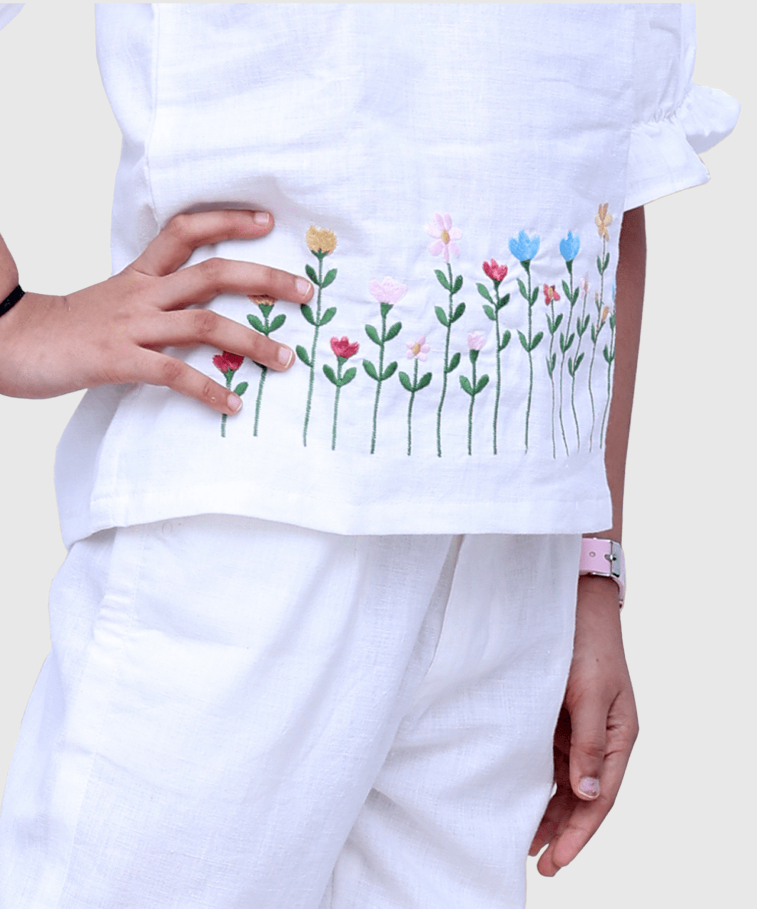 White Multi Floral Co-ord Set - Image 3