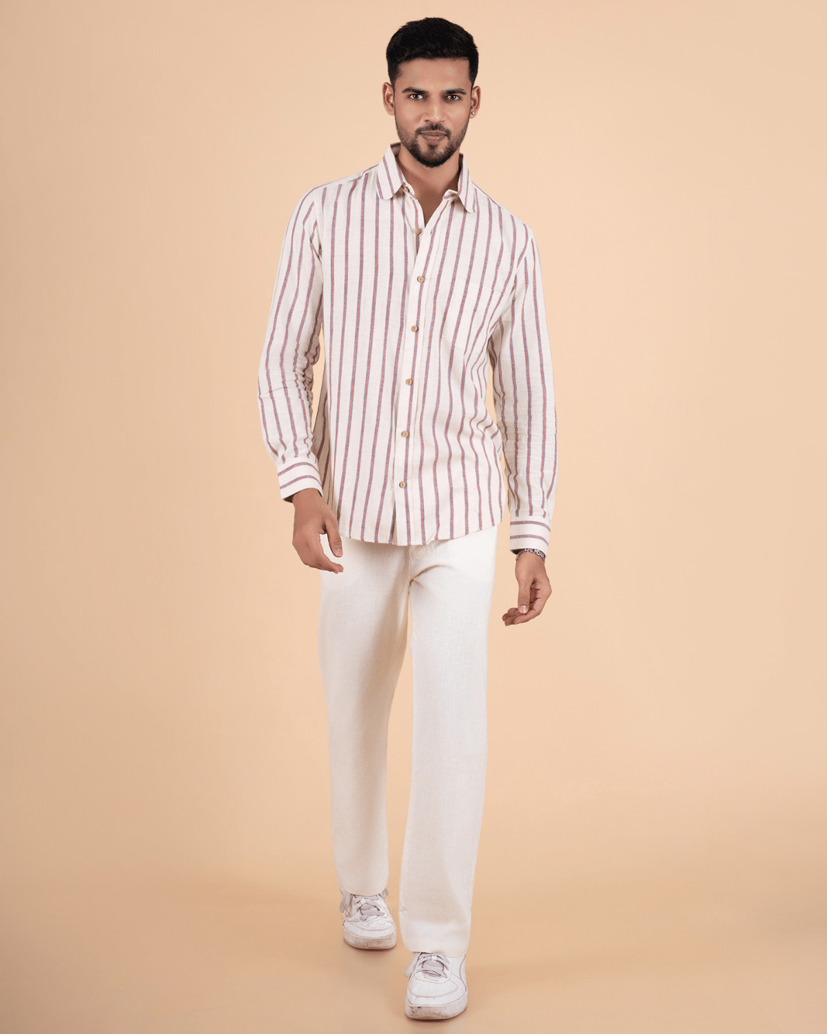 Rustic Stripe Full Sleeve Shirt - Image 4