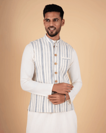 Indigo Striped Koti