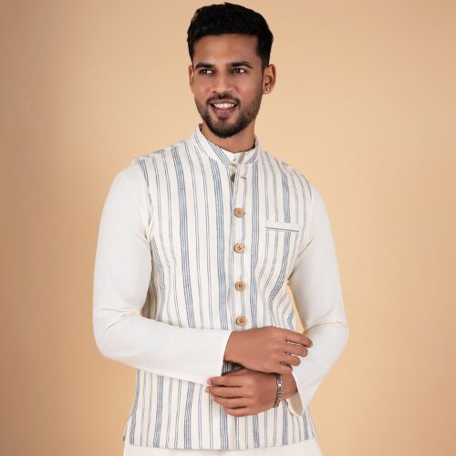 Men's handspun handwoven khadi koti waistcoat collection – Feel Weaves