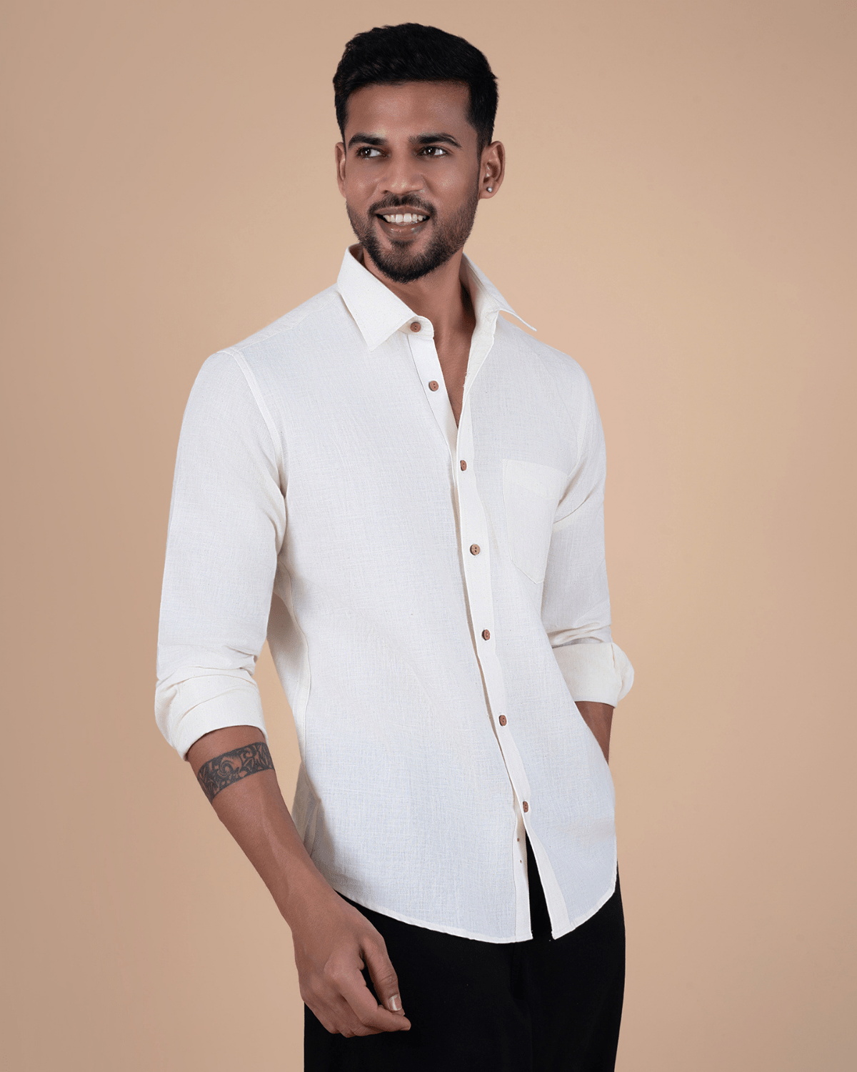 Natural Raw Full Sleeve Shirt - Image 2