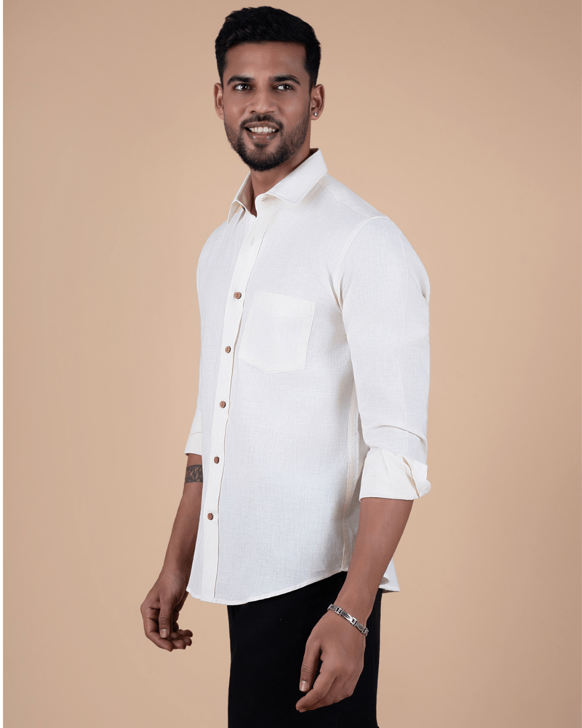 Natural Raw Full Sleeve Shirt - Image 3