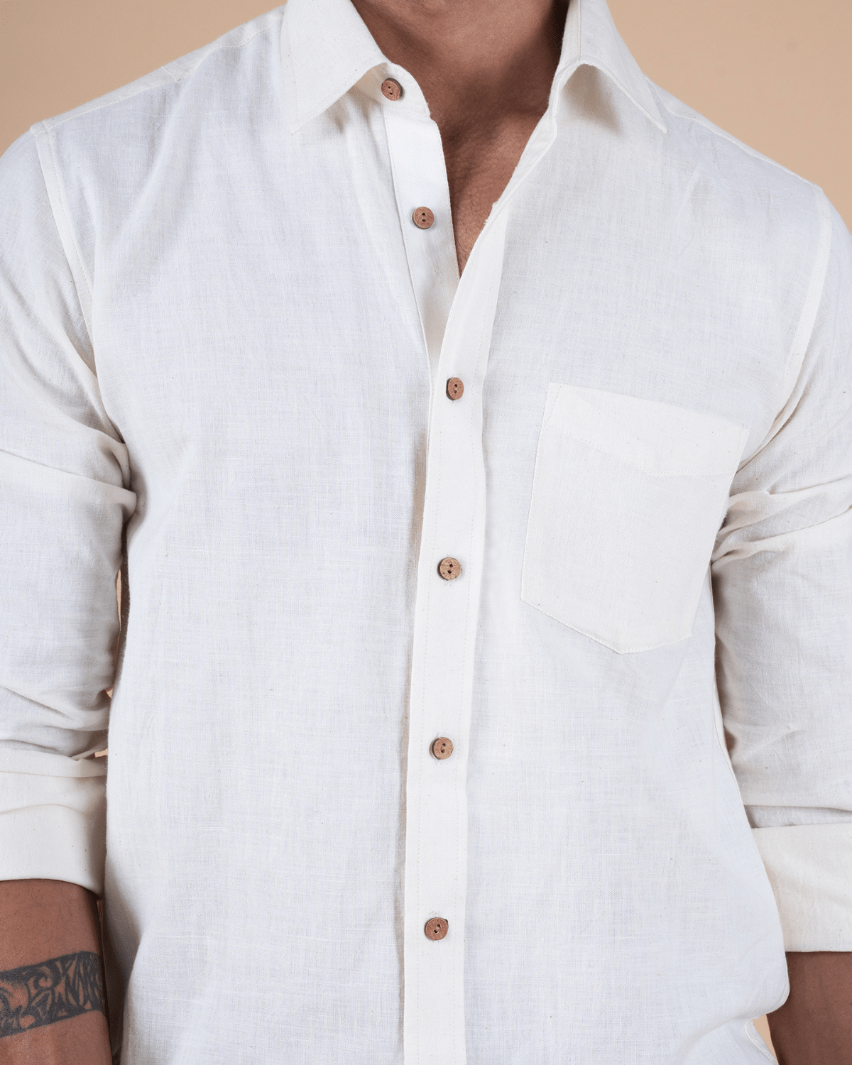 Natural Raw Full Sleeve Shirt - Image 4
