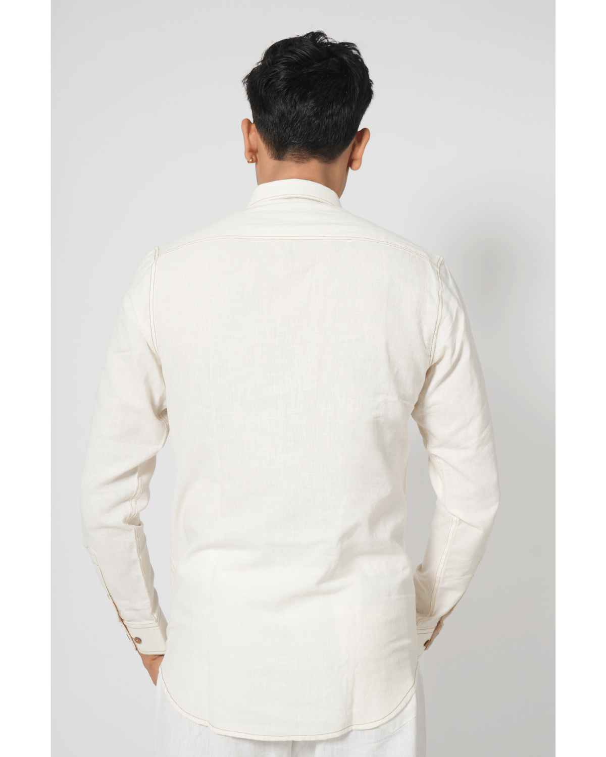 Natural Raw Double Pocket Shirt - Image 5