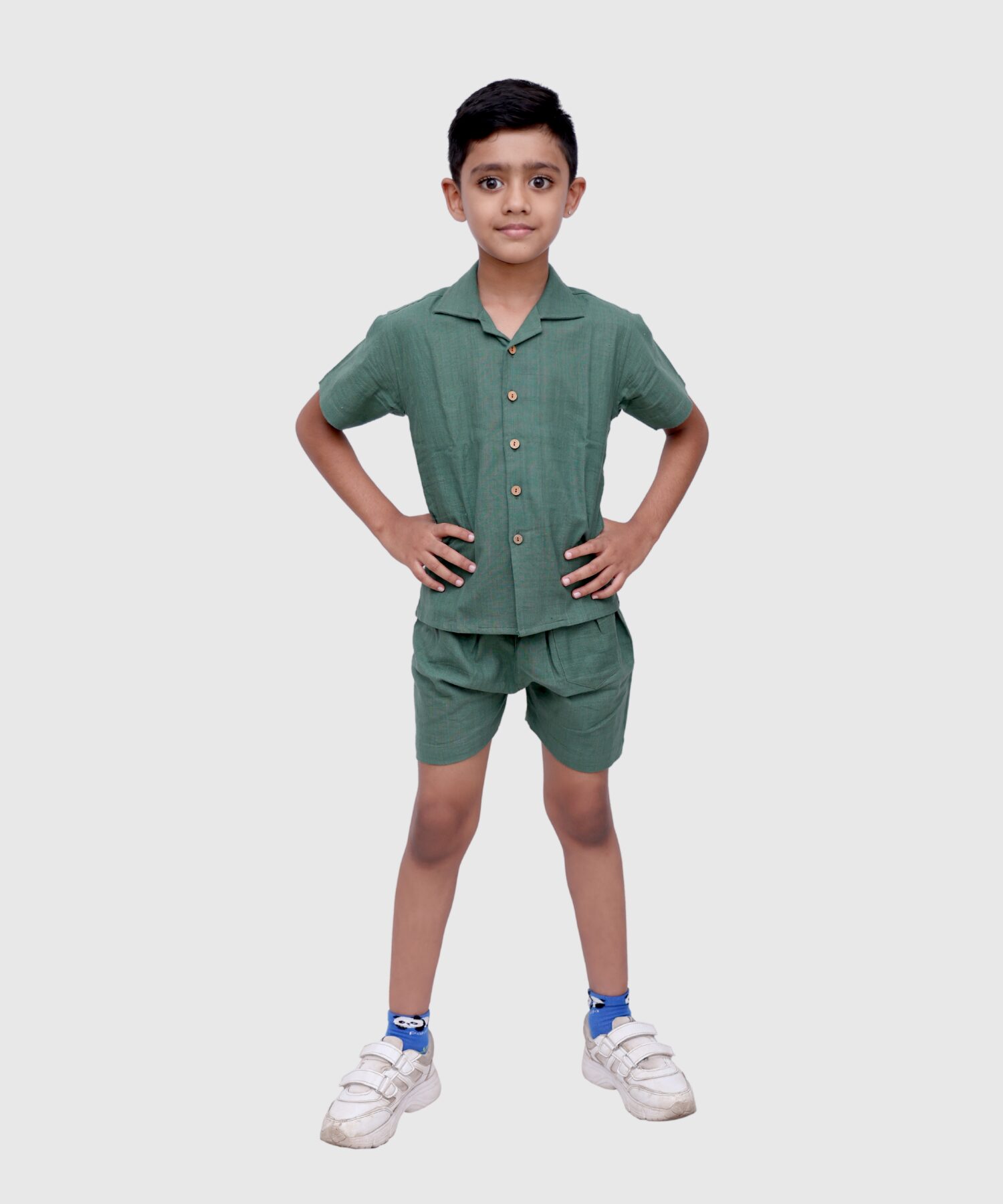 Khadi Ranger Co-ord Set - handmade chemical-free khadi from Feel Weaves