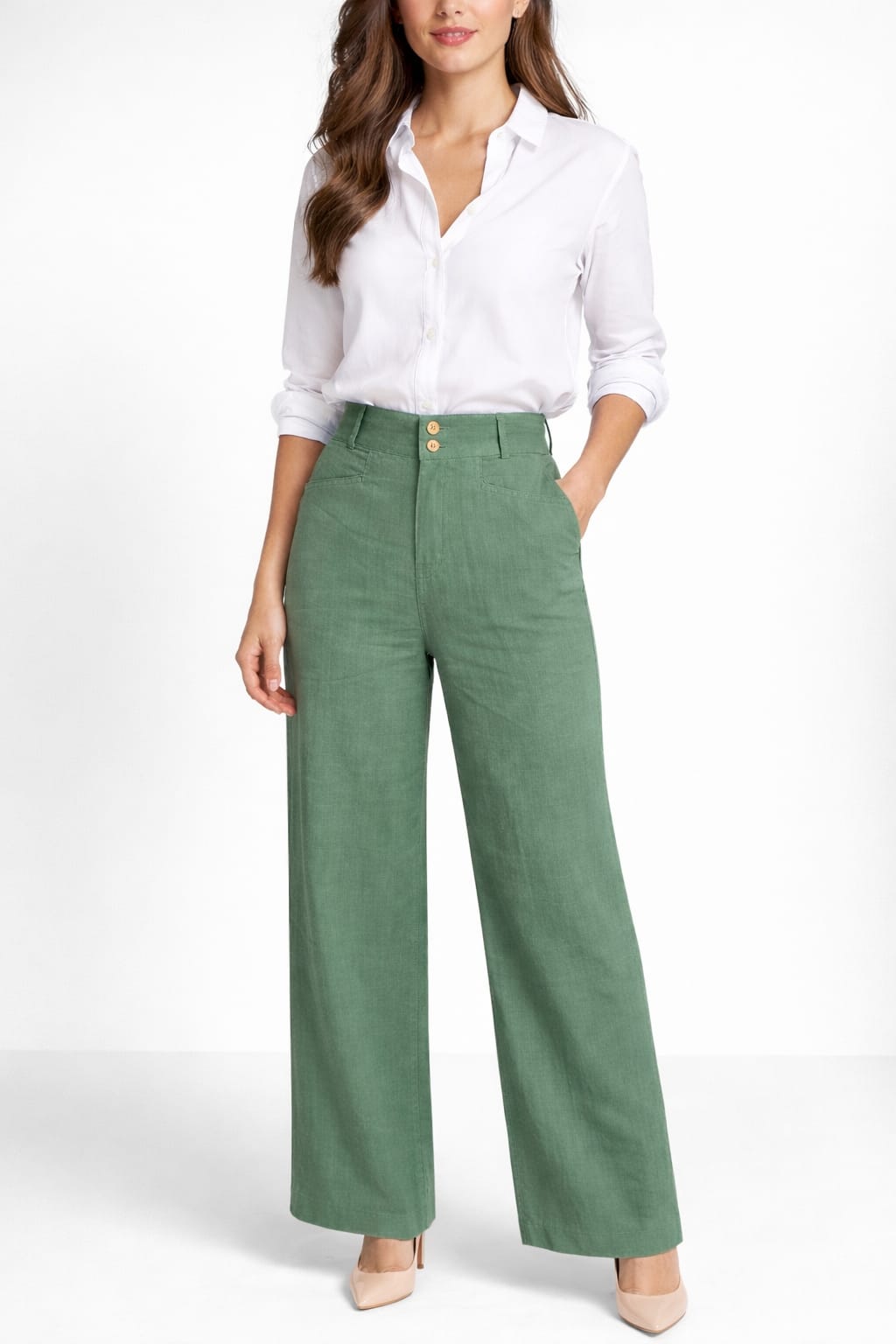 Leaf Breeze Wide Woman Pant - handmade chemical-free khadi from Feel Weaves