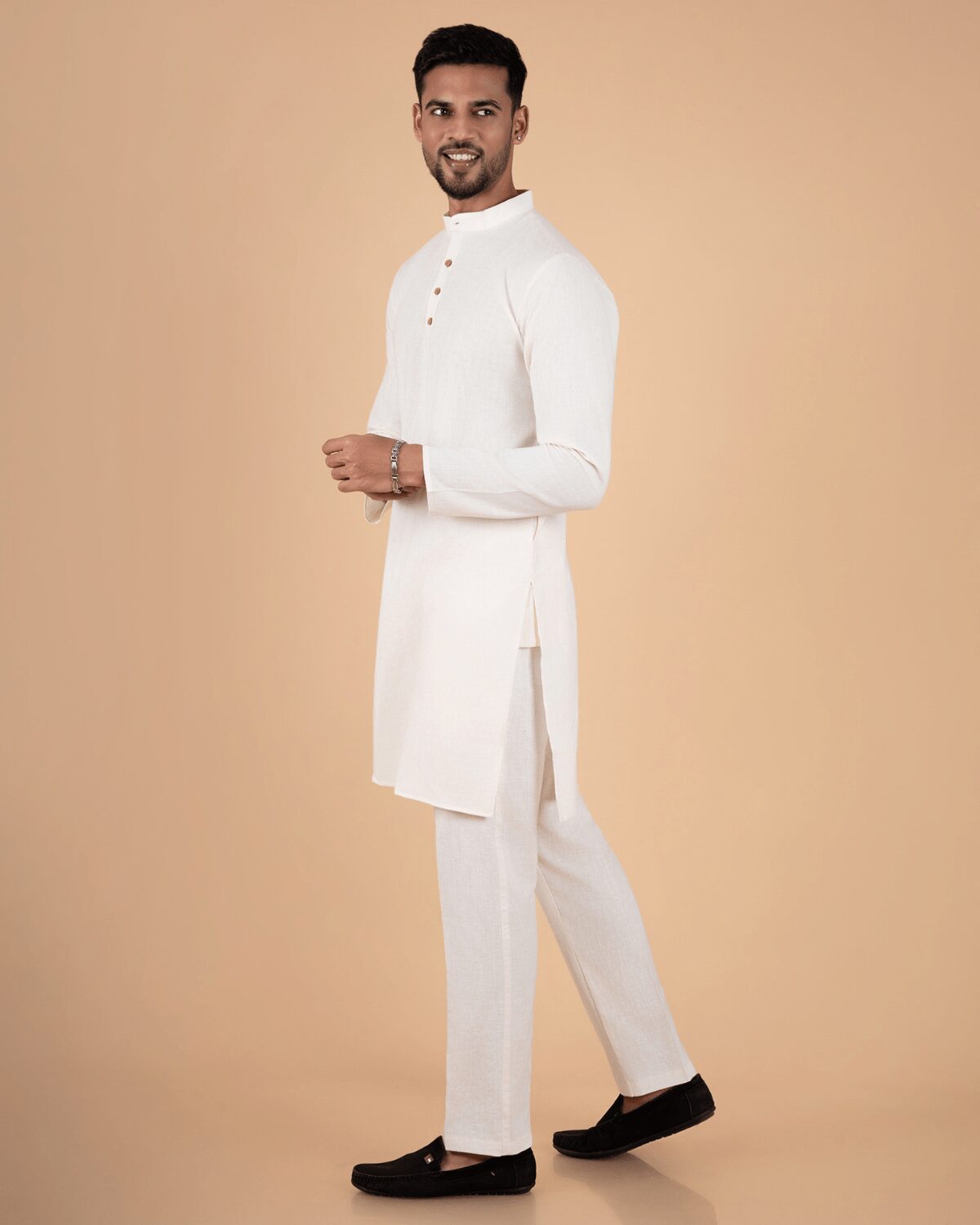 Natural Raw Kurta Set - Image 3
