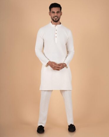 Natural Raw Kurta Set
