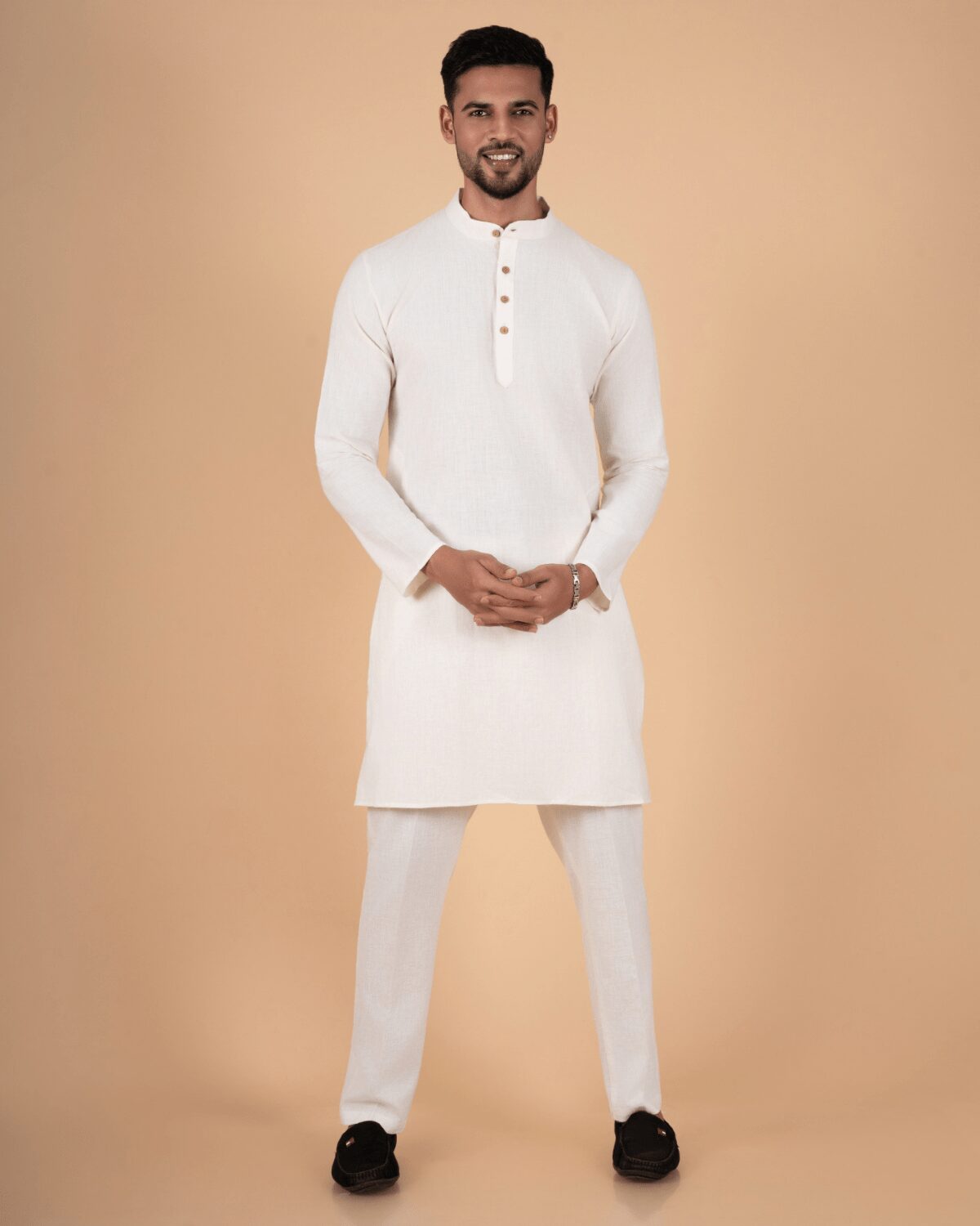 Natural Raw Kurta Set