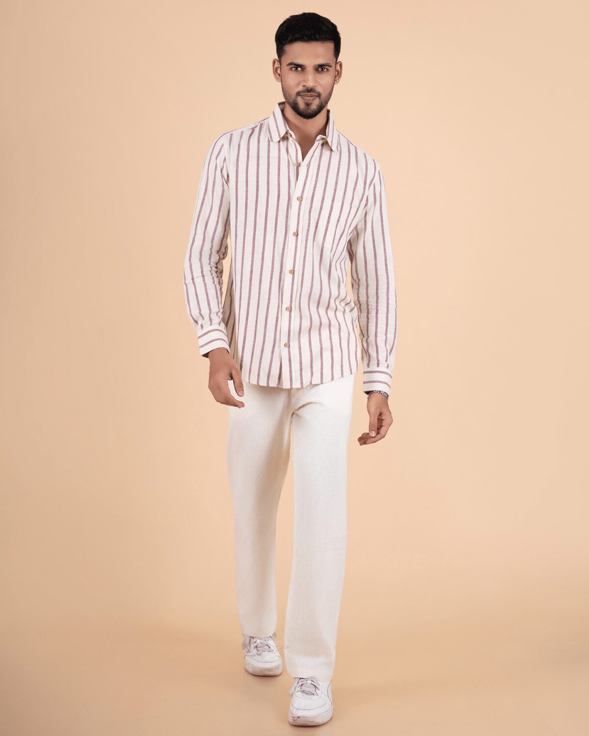 Rustic Stripe Full Sleeve Shirt - Image 4