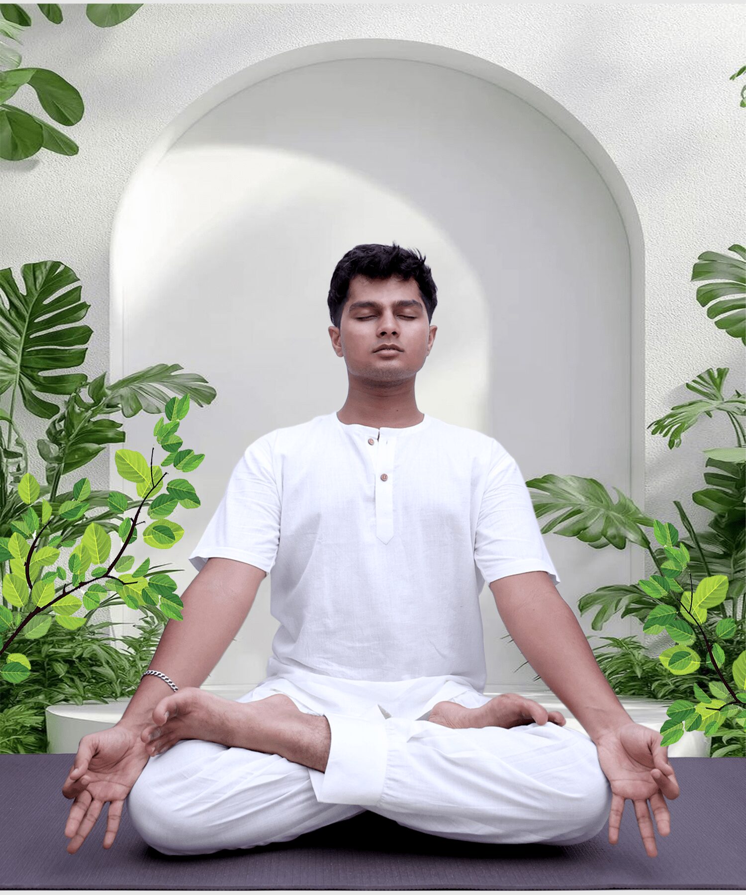 Satvic Men Yoga Wear - handmade chemical-free khadi from Feel Weaves