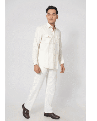 Natural Raw Double Pocket Shirt