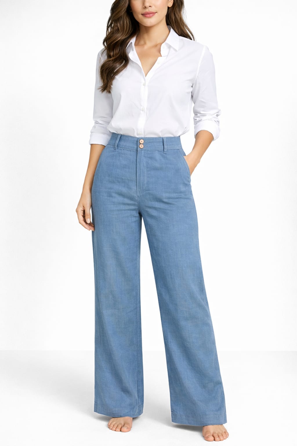 Skyline Wide Woman Pant - handmade chemical-free khadi from Feel Weaves