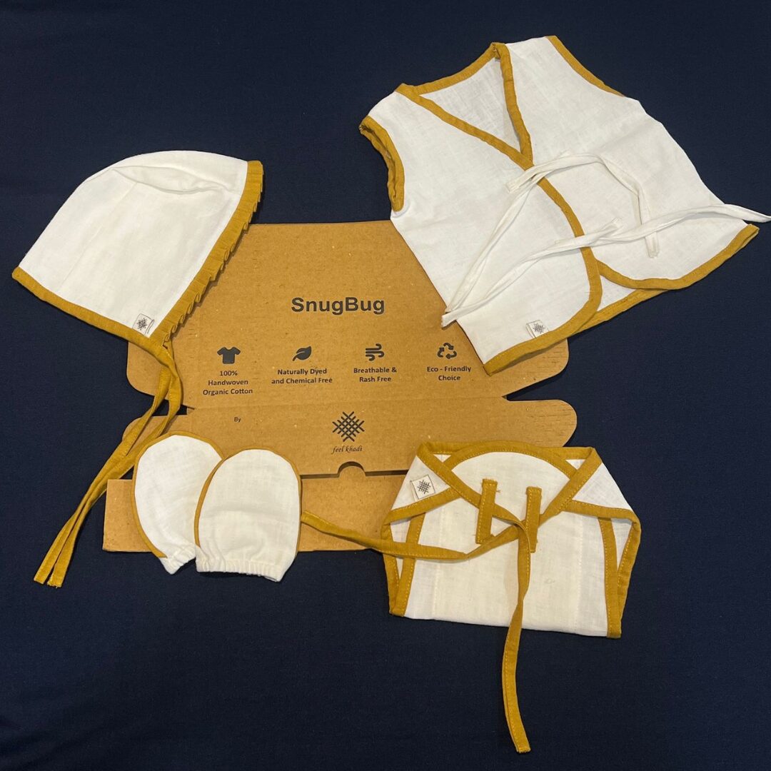 SnugBug Baby Essentials Set - handmade chemical-free khadi from Feel Weaves
