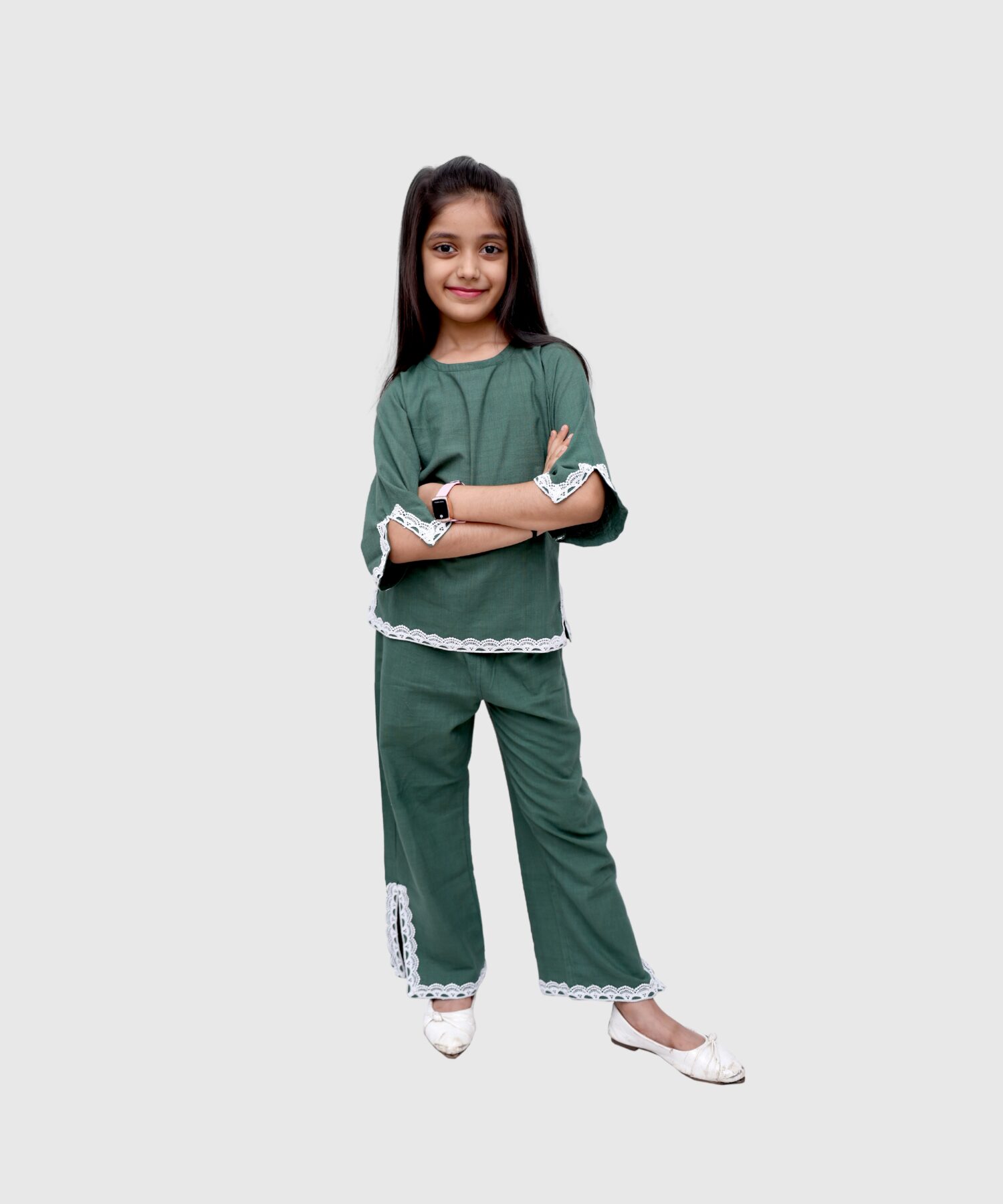 Leafy Twirl Co-ord Set - handmade chemical-free khadi from Feel Weaves